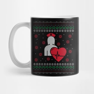 Nurse Ugly Christmas Sweater Gift Mug